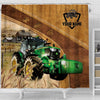 Joycorners Custom Name Tractor Pattern Shower Curtain