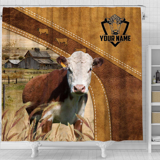 Joycorners Custom Name Hereford Pattern Shower Curtain