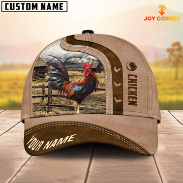 Joycorners Chicken Custom Name Light Brown Cap