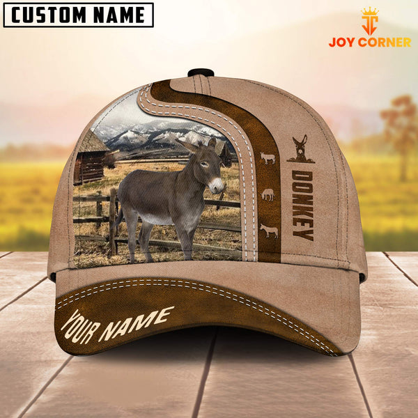 Joycorners Donkey Custom Name Light Brown Cap