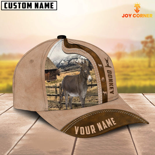 Joycorners Donkey Custom Name Light Brown Cap