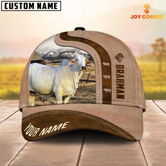 Joycorners Brahman Custom Name Light Brown Cap