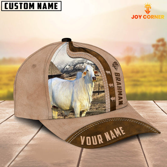 Joycorners Brahman Custom Name Light Brown Cap