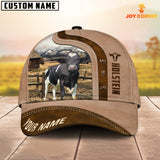 Joycorners Holstein Custom Name Light Brown Cap