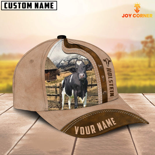 Joycorners Holstein Custom Name Light Brown Cap
