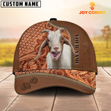 Joycorners Custom Name Goat Leather Carving Patterns Cap