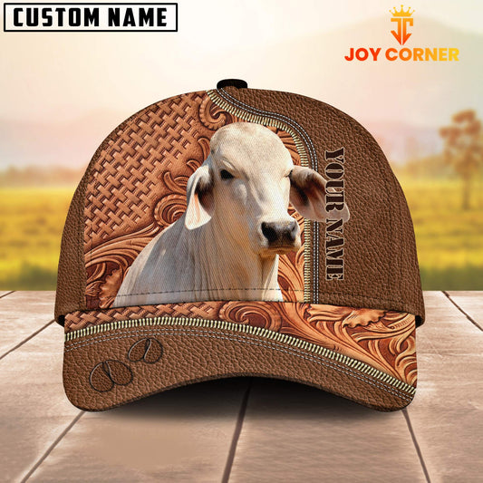 Joycorners Custom Name Brahman Leather Carving Patterns Cap