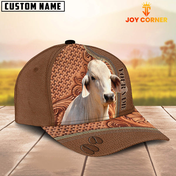 Joycorners Custom Name Brahman Leather Carving Patterns Cap