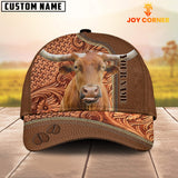 Joycorners Custom Name Texas Longhorn Leather Carving Patterns Cap