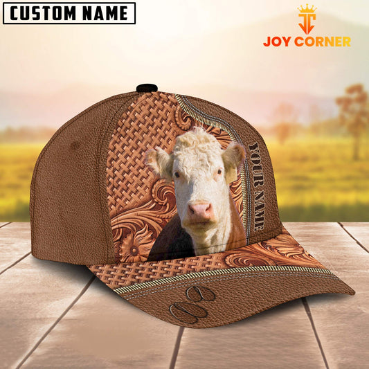 Joycorners Custom Name Hereford Leather Carving Patterns Cap