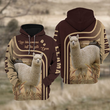 Joycorners Llama Live Like Some One Hoodie