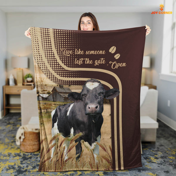 Joycorners Holstein Live Like Someone Left The Gate Open Cattle Blanket
