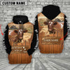 Joycorners Shorthorn Custom Name Live Like Someone Left The Gate Open Wood Pattern Hoodie