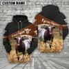 Joycorners Shorthorn On Farms Custom Name Printed 3D Black Hoodie