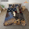 JoyCorners Black Hereford America Customized Name 3D Bedding Set