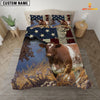 JoyCorners Shorthorn America Customized Name 3D Bedding Set