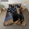 JoyCorners Black Angus America Customized Name 3D Bedding Set