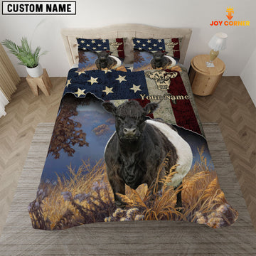 JoyCorners Belted Galloway America Customized Name 3D Bedding Set