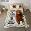 JoyCorners Highland Cattle Rose Flower 3D Bedding Set