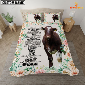 JoyCorners Shorthorn Rose Flower 3D Bedding Set