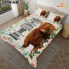 JoyCorners Highland Cattle Rose Flower 3D Bedding Set