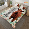 JoyCorners Red Angus Rose Flower 3D Bedding Set