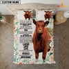 JoyCorners Red Angus Rose Flower 3D Bedding Set