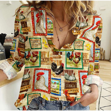 Joycorner Chicken Casual Shirt