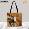 Joycorners Hereford Pattern Customized Name 3D Tote Bag