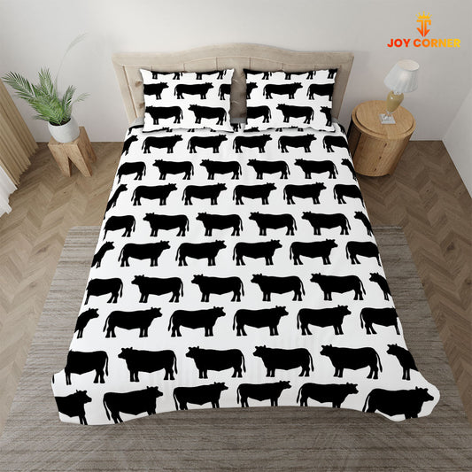 JoyCorners Black Angus Red Angus Pattern 3D Bedding Set