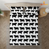 JoyCorners Black Angus Red Angus Pattern 3D Bedding Set