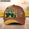 Joycorners Tractor Live Like Someone Customized Name Brown Leather Cap