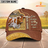 Joycorners Texas Longhorn Live Like Someone Customized Name Brown Leather Cap