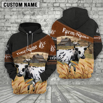 Joycorners Corriente On Farm Custom Name Printed 3D Black Hoodie