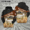 Joycorners Sheep On Farm Custom Name Printed 3D Black Hoodie