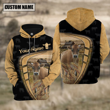 Joycorners Personalized Name Farm Jersey Black Yellow Hoodie