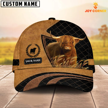 Joycorners Custom Name Highland Cattle Cap