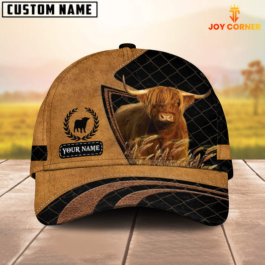 Joycorners Custom Name Highland Cattle Cap