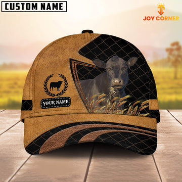 Joycorners Custom Name Black Angus Cattle Cap