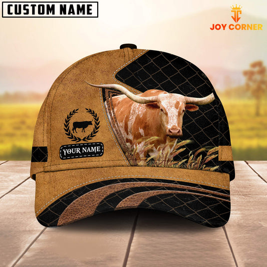 Joycorners Custom Name Texas Longhorn Cattle Cap