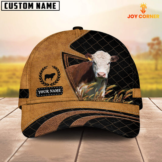 Joycorners Custom Name Hereford Cattle Cap