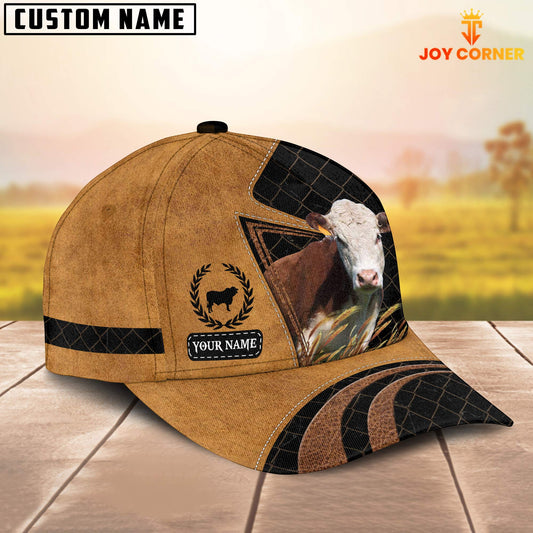 Joycorners Custom Name Hereford Cattle Cap