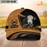 Joycorners Custom Name Black Hereford Cattle Cap
