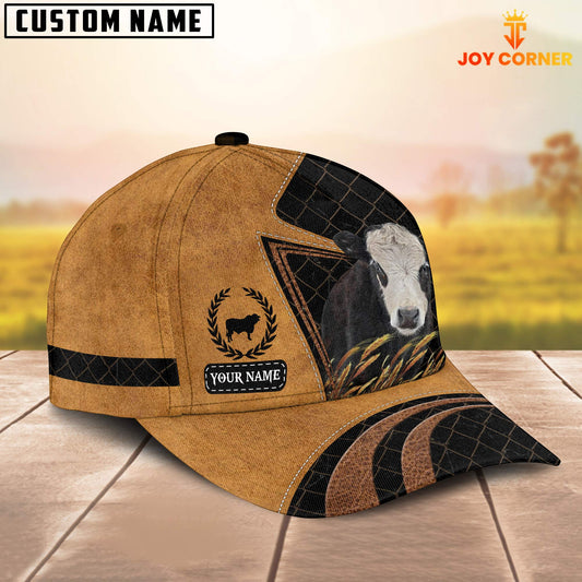 Joycorners Custom Name Black Hereford Cattle Cap