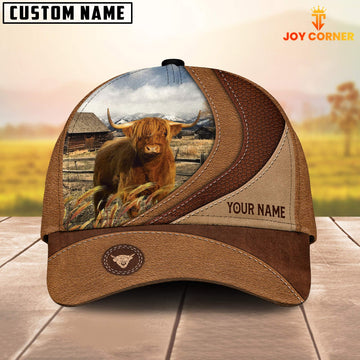Joycorners Custom Name Highland Brown Classic Cap