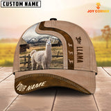 Joycorners Custom Name LLama Cattle Light Brown Cap
