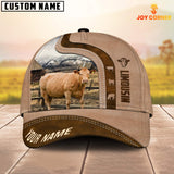 Joycorners Custom Name Limousin Cattle Light Brown Cap