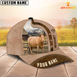 Joycorners Custom Name Limousin Cattle Light Brown Cap