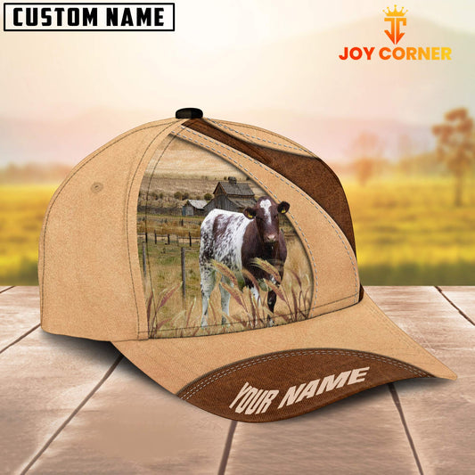 Joycorners Custom Name Shorthorn Cattle Light Brown Cap