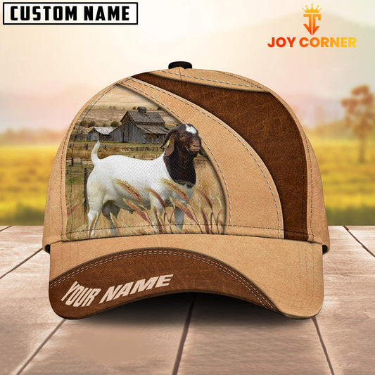Joycorners Custom Name Boer Goat Cattle Light Brown Cap